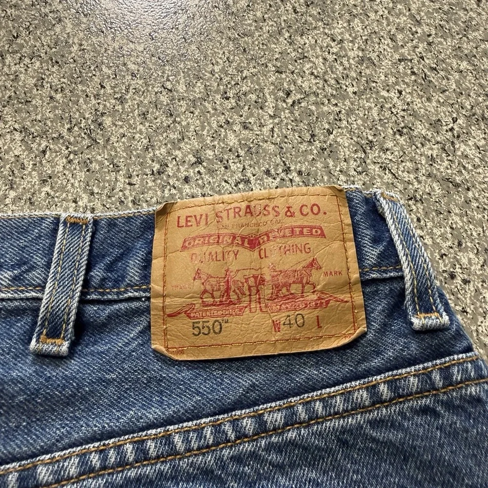 Levis 550 Denim Jean Shorts Mens 40 Vintage Y2K Relaxed Fit 9